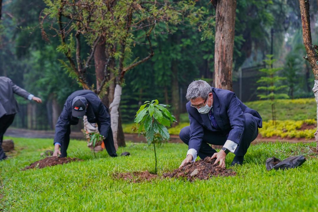 AbiyAhmedAli's tweet photo. Together with the macroeconomic committee members, we say farewell to @CarrieTurk, World Bank Country Director, by planting #GreenLegacy seedlings. Thank you for your consistent support to #Ethiopia over the past few years. https://t.co/Jsahr7BZAi