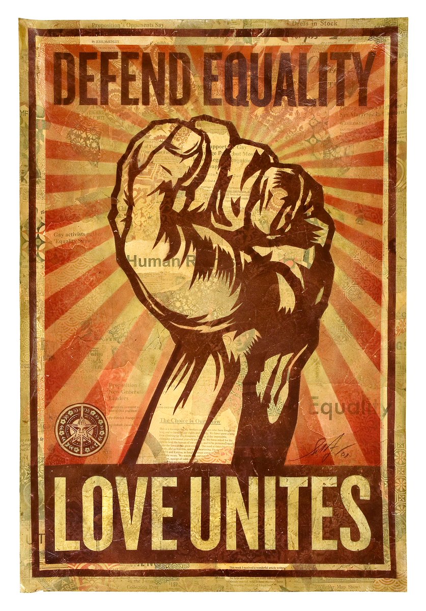 OBEYGIANT's tweet photo. Equality is a very important principle for me. I believe when equality is threatened anywhere, it is threatened everywhere. No one should be discriminated against for the pigment of their skin, nor should they be discriminated for who they love. Visit: https://t.co/z0KnlNSbkR https://t.co/QsYjYAdXSo