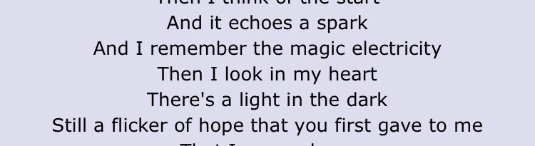 “And I don’t know why, the stars won’t shine at night” Seems like a parallel for “nothing”, “PALLOM” and “flicker” regarding how light means hope, but in this case there is none. Everything it’s over. #HeartbreakWeather