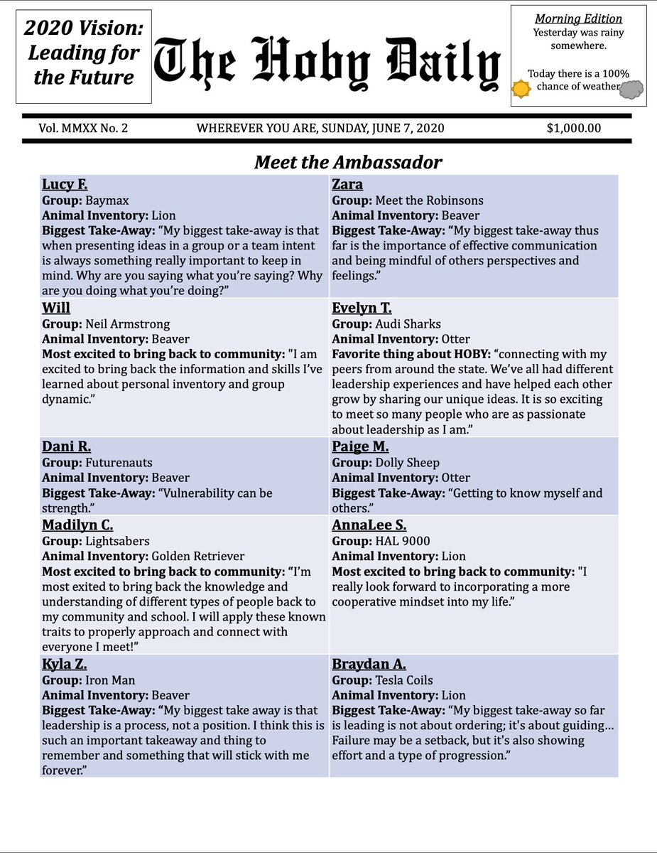 HOBY Indiana tweet media