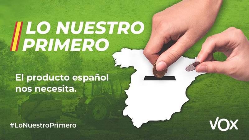 El Gobierno ha abandonado por completo a los trabajadores, a los autónomos y a los pequeños empresarios.

En VOX iniciamos la campaña #LoNuestroPrimero porque para nosotros España es lo primero y su recuperación económica un asunto de emergencia nacional.

youtube.com/watch?v=fZI6-j…