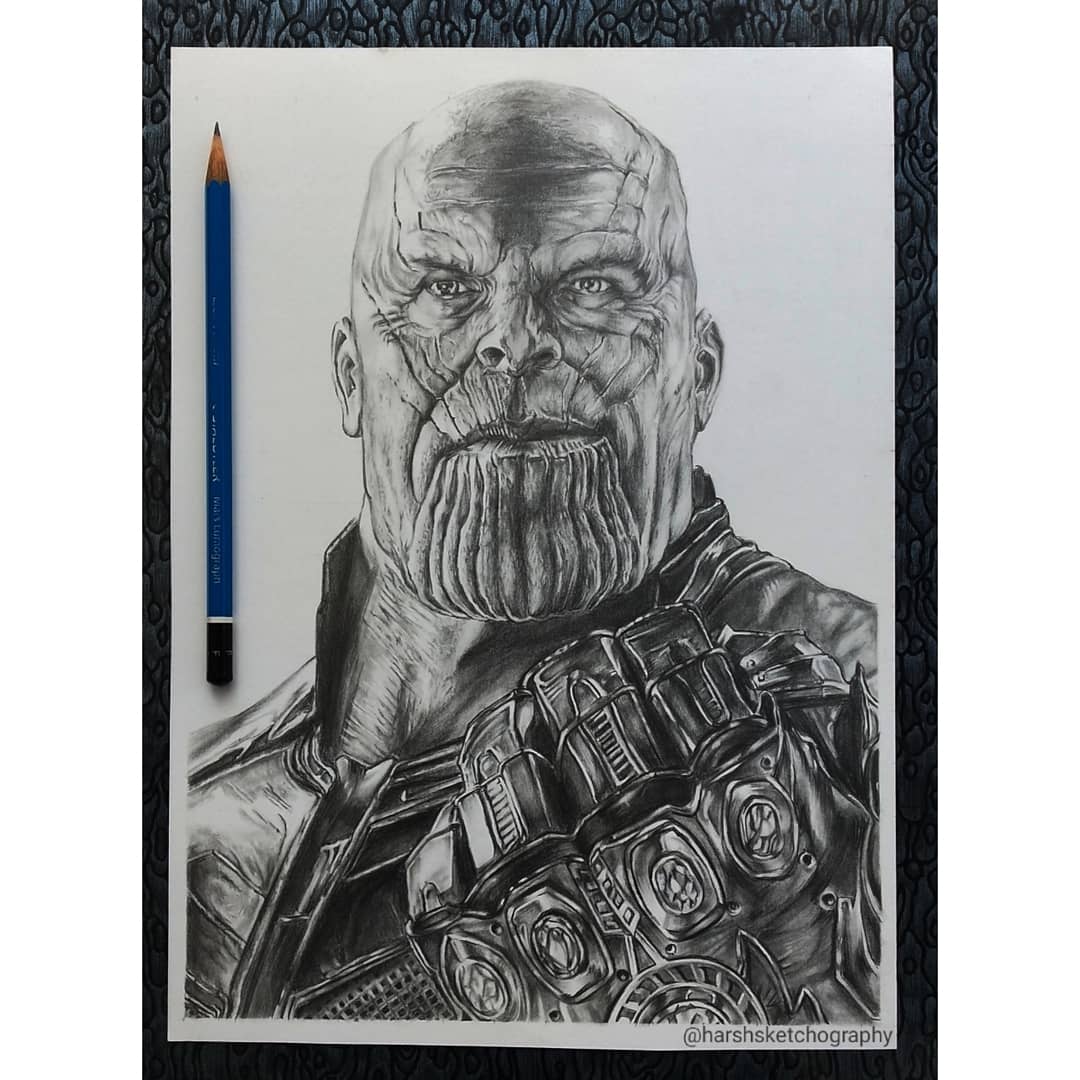 Thanos from Avengers Infinity War  Drawing by LethalChris on DeviantArt