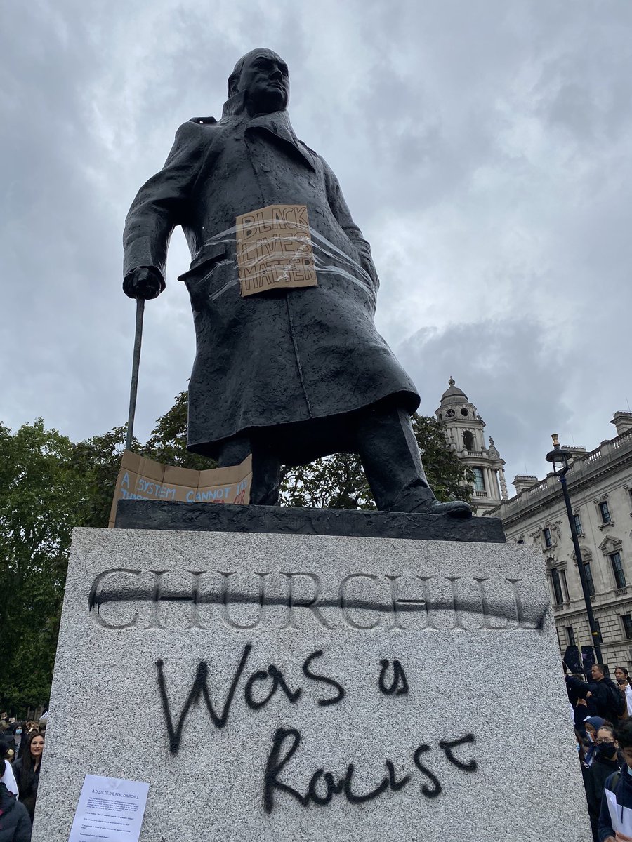 PinskerCentre's tweet photo. Winston #Churchill and his generation liberated Bergen-Belsen and freed Europe from the racist tyranny of Adolf Hitler and Nazi Germany. 

Desecrating his memory undermines our forebears' struggle against fascism. We forever live in the shadow of their achievement. https://t.co/0RGIpnWqnY