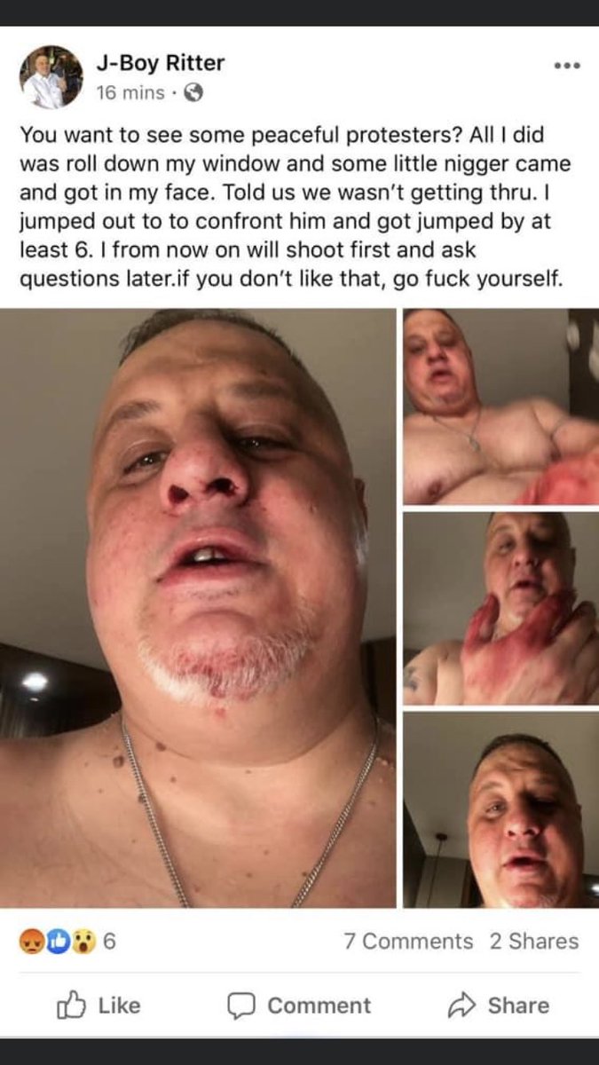 im_ariannaa's tweet photo. yesterday night I was out protesting in Lexington and this was the couple that started the fight. The husband got out the car and threw the first punch at our crowd and the wife called me a “n****” after I returned her phone after it fell. Look at his FB post after the fight.... https://t.co/OxqHfGpEPG