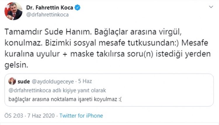 dincerdem's tweet photo. Sn Bakanım Sude hanımın noktalama işaretleri ile ilgili tweetine verdiğiniz ironik cevap gülümsetiyor Ancak bilmenizi isterizki #Covid19 ile birebir mücadele eden İŞÇİ kadrosundaki personelleriniz gülümsemiyor biran evvel adaletin tesis edilmesini bekliyorlar @drfahrettinkoca https://t.co/r2jVv6vKTv
