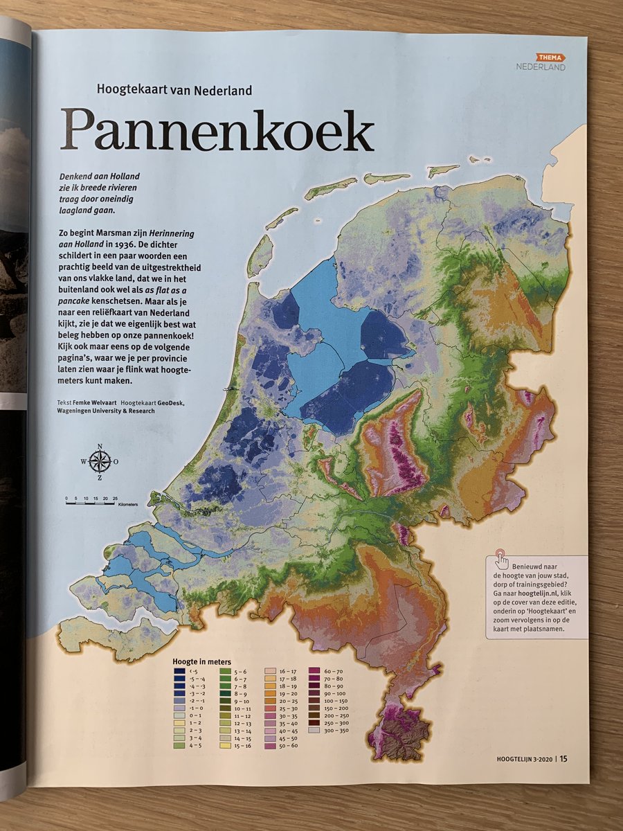 spreiding propeller Afwijzen Katja Staartjes on Twitter: "Nederland zo plat als een pannenkoek? Wat een  prachtige hoogtekaart op pag. 15 van magazine Hoogtelijn 3-2020 van de  @NKBV. Het hele nummer @Hoogtelijn is overigens wederom zeer