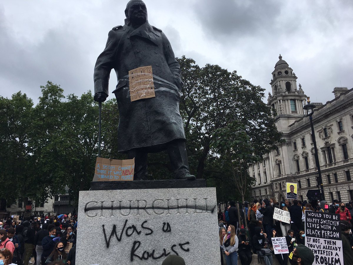 If it wasn’t for Winston Churchill Nazi’s would have made Britain a Nazi Stonghold and every single black, Asian, Jewish, disabled, homosexual would be executed. He gave you the right to walk these streets you brain dead cunts.