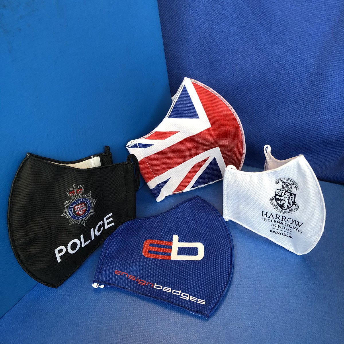 ensignbadges's tweet photo. @shaiweiss #facecoverings #corporateworkwear Protecting lives preventing the spread of COVID whilst maintaining the integrity of Uniformed Staff. Triple layered high definition weaving. More at https://t.co/w9oiv15wXW https://t.co/Np6rWqH2e6