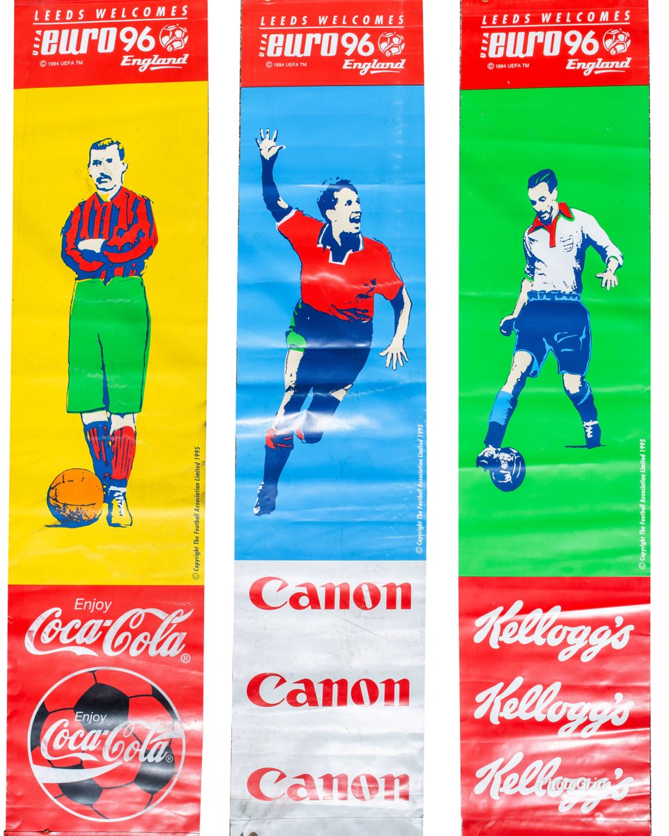 Euro 96 - Three vinyl banners depicting Billy Meredith, Gary Lineker and Stanley Matthews. 
No Reserve.
pm-antiques.co.uk

#euro96 #euro96relived #euro1996 #footballmemorabilia #memorabilia #auction #billymeredith #garylineker #stanleymatthews #collectables #retro