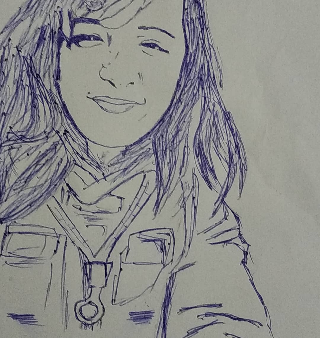 This blue pen art is made by @7_vaibhav_7_Hope you like it  @ShirleySetia Also plss plss check this thread for some amazing arts... https://www.instagram.com/p/CBGRYVWFdKi/?igshid=1r90o293nc9gh