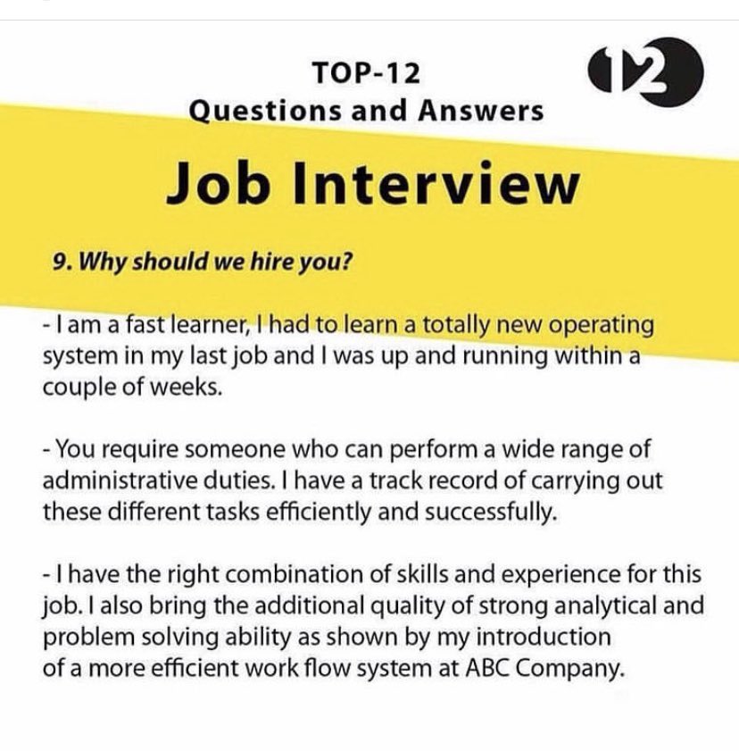 Job Interview Questions Template