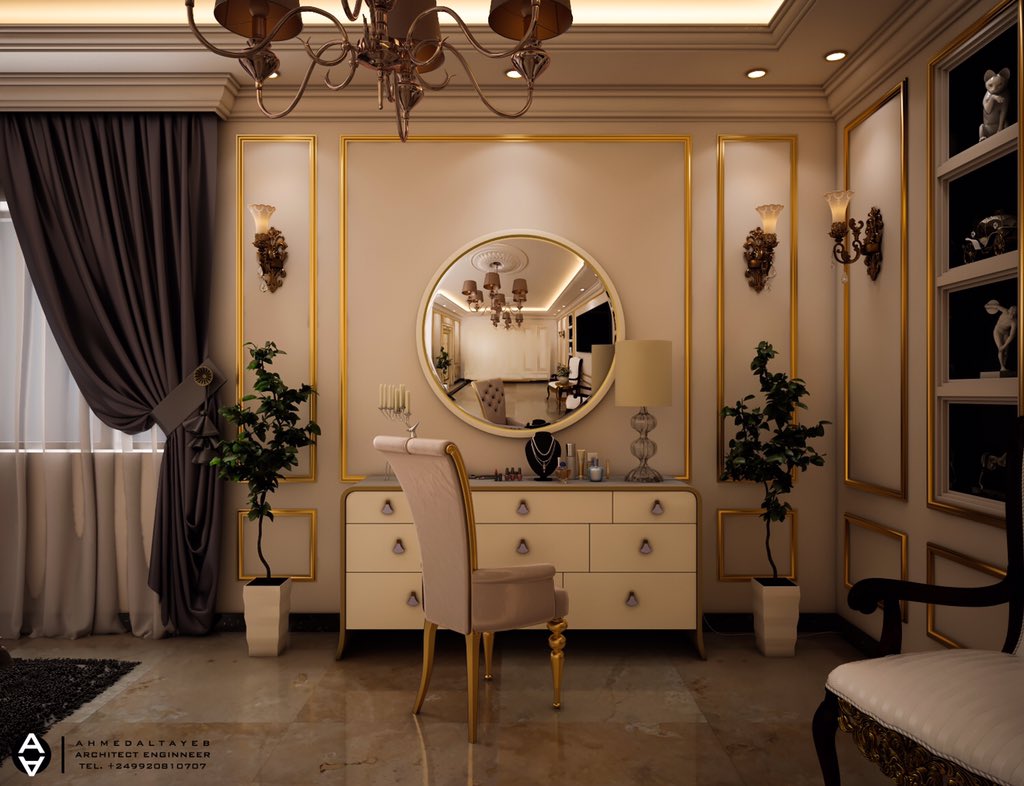 WAl6yeb's tweet photo. في الثريد دا حا انزل شغلي في فترة الحظر في مجال ال INTERIOR DESIGN ..
Retweet if you like it 
1\ Classic Master bed room https://t.co/KEOQpPIqsM