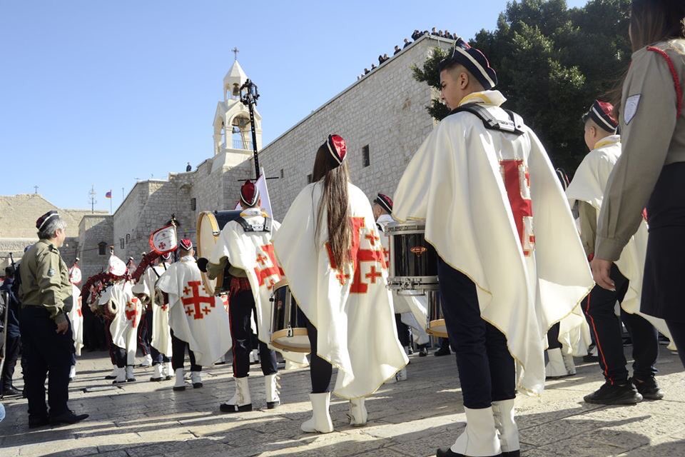 Bethlehem بيت لحم is the birth town of Jesus. 400k Palestinian Christians (Orthodox,Latin,Syriacs,Melkites, Armenians&Evangelicals) descend from there, only 8k live in the city and the rest worldwide especially in Latin America because of the Ottoman Empire, Israel and tensions.