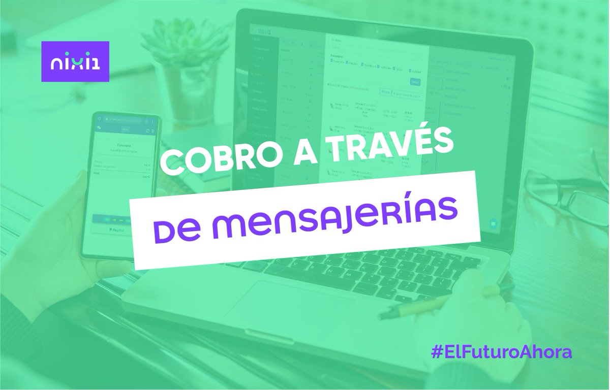 nixi1 es el software que lleva a tu empresa al futuro implementando el pago a través de apps de mensajería (WhatsApp, Telegram, Facebook Messenger y SMS) de forma fácil y económica.