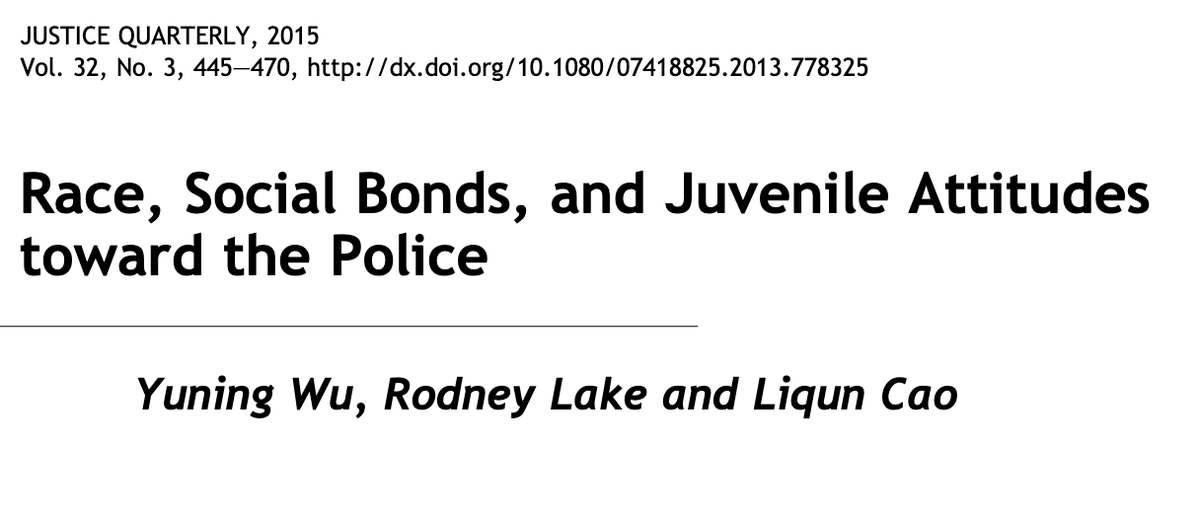 95/ "Forty years after the seminal report by the 1967 President’s Commission on Law Enforcement and the Administration of Justice, the black-white dichotomy remains one of the most prominent features of public sentiments toward and perceptions of the police."