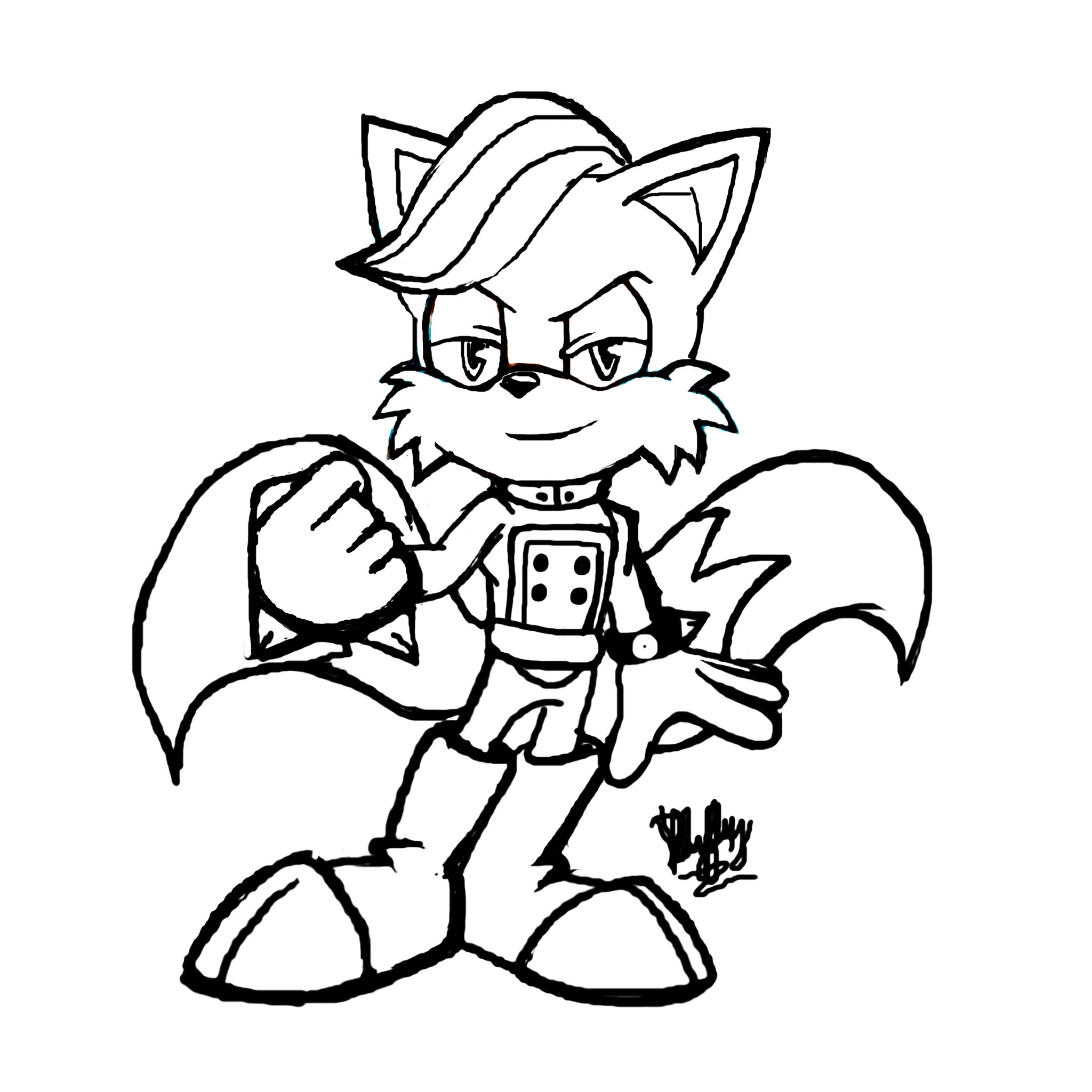 Coloring page - Miles Tails Prower