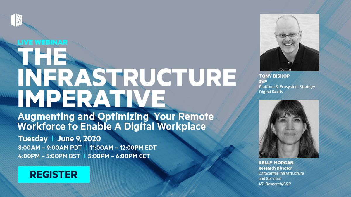 flxcsm's tweet image. Don’t miss out on our #DigitalTechTalks and your chance to hear from Kelly Morgan-Szydlo from 451 Research and Tony Bishop as they share vital insights on the future of #DigitalTransformation. Register today: …frastructureimperative.splashthat.com