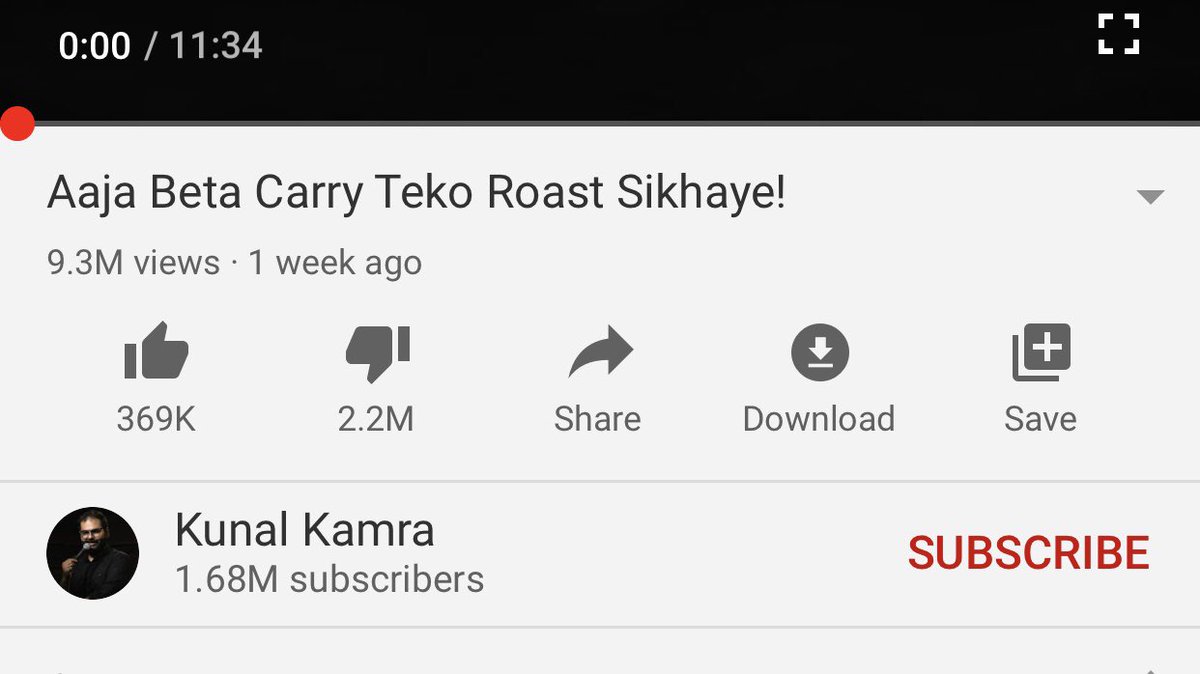 NorbertElekes's tweet photo. INDIA: Kunal Kamra's latest video became the 30th most disliked video in YouTube history, with over 2.2 million dislikes. https://t.co/Fm2ZOPiYdq