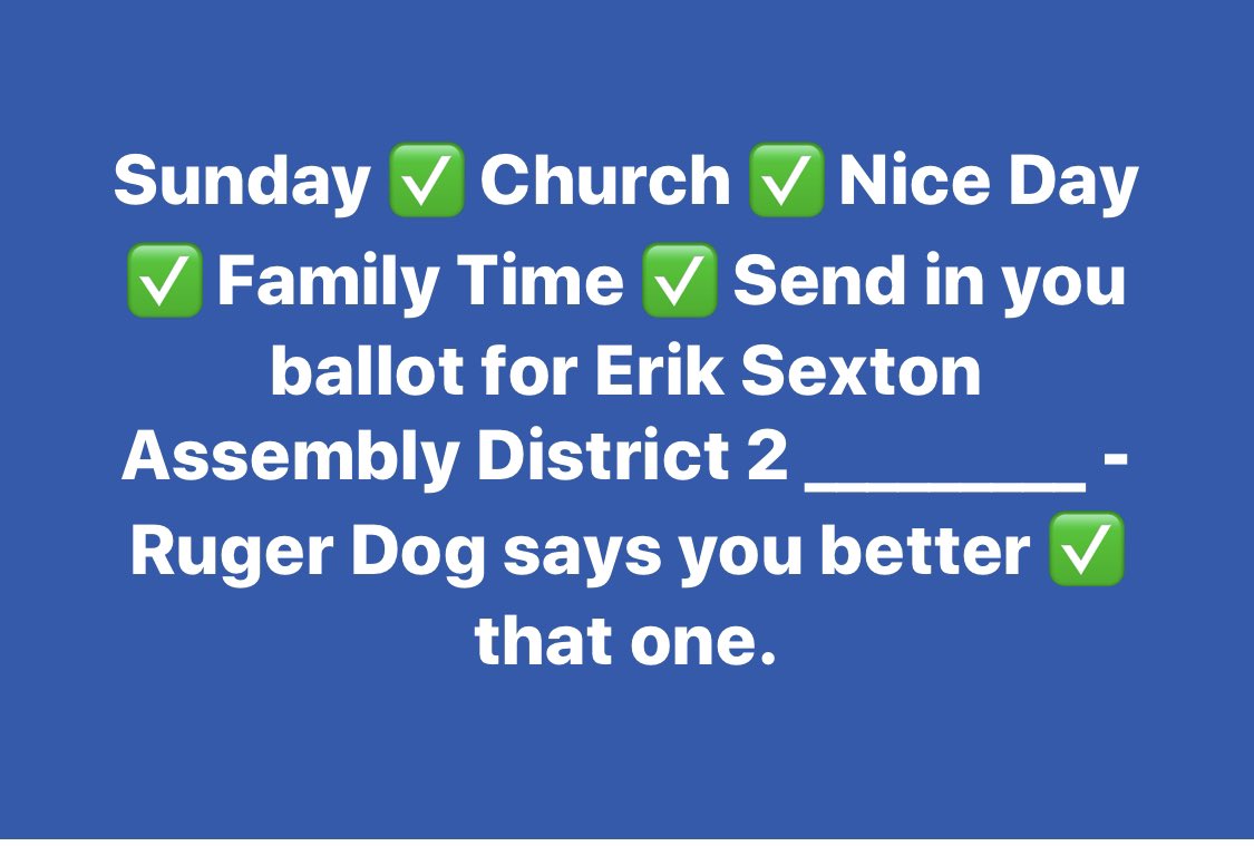 Sexton4Nevada's tweet photo. My Sunday Guide.  #summerlin #lasvegas #vote2020 https://t.co/TncwKZlpF7