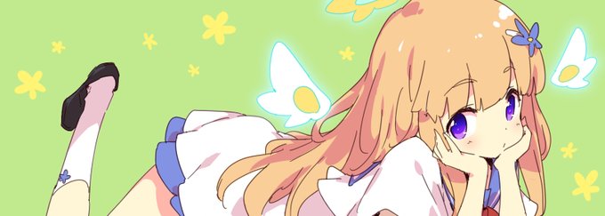 ファンボ始めたのでヘッダー用にクッソ久しぶりにうちのこ描いてみた、赤いほうはファンティアのヘッダー画像に 