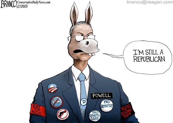 A.F. Branco Cartoons's tweet - "#ColinPowell voting for Biden ...