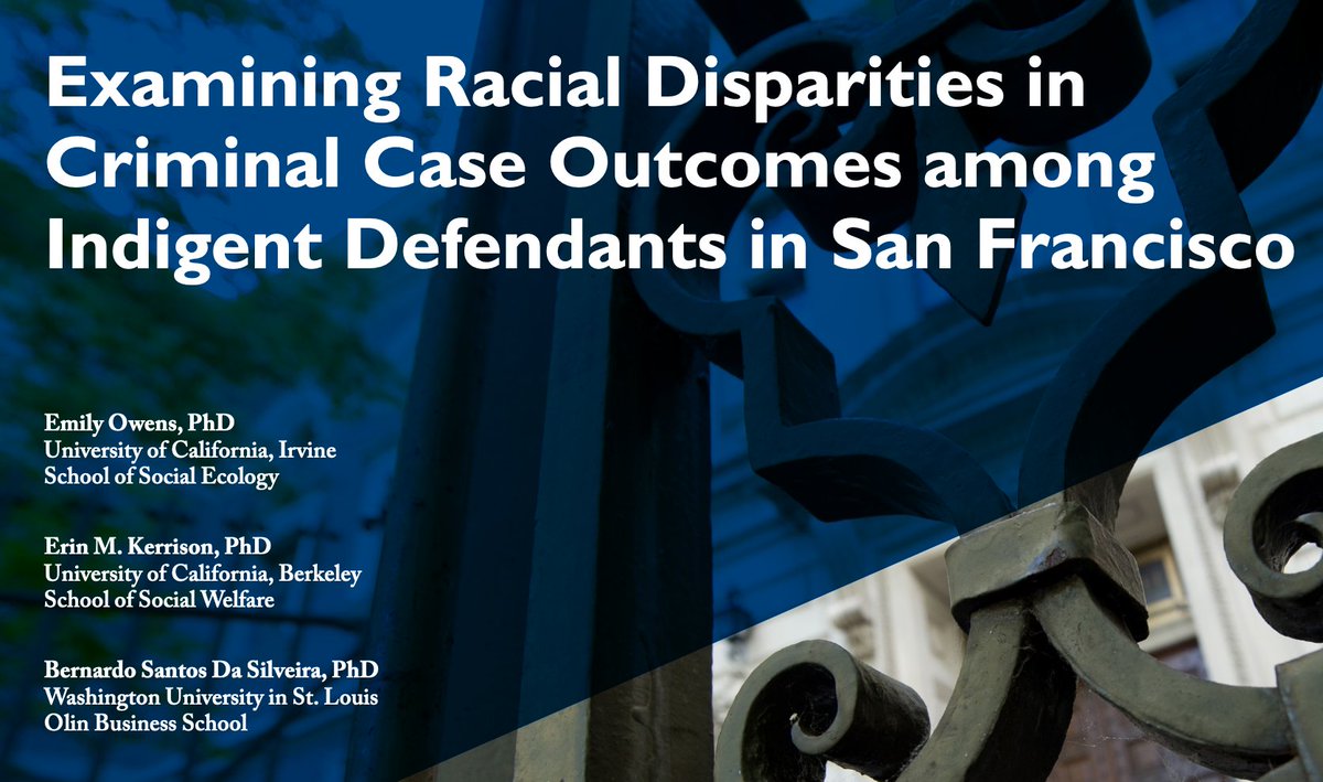 99/ "People of color receive more serious charges at the initial booking stage, reflecting decisions made by officers of the San Francisco Police Department."( @emkerrison)