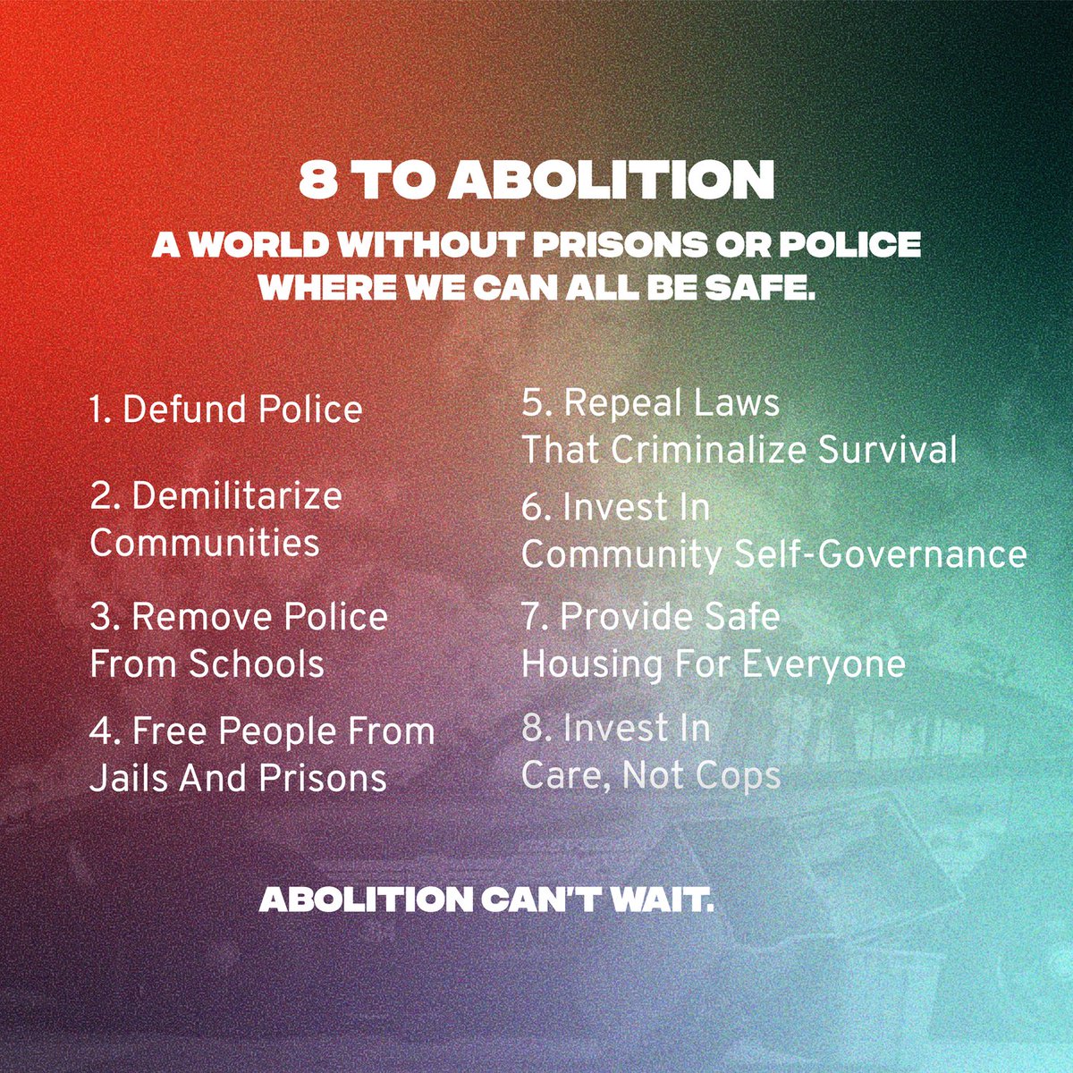 ShutDown850's tweet photo. We need SF Supervisors to implement this #8toAbolition campaign NOW! https://t.co/y2vOPu3H7B 

@SandraLeeFewer
@MattHaneySF
@shamannwalton
@HillaryRonen 
@DeanPreston
@D4GordonMar
@NormanYeeSF
@AaronPeskin
@Ahsha_Safai
@RafaelMandelman https://t.co/MWwYT2od4K