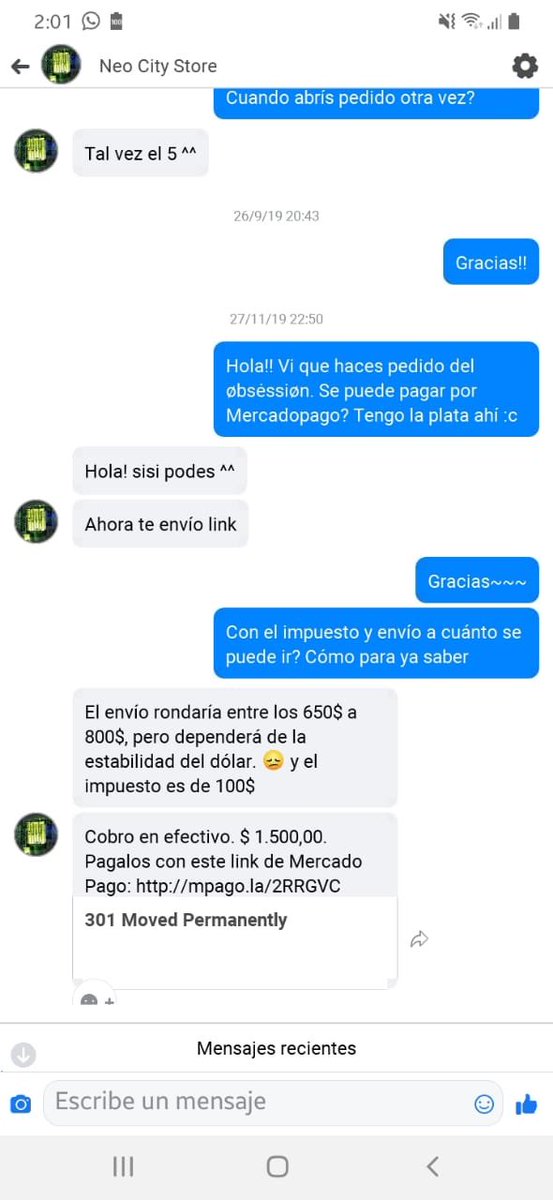 Por otra parte, algunxs clientes pagaron $800 por un envío rápido a través de courier a principios de año, sin embargo estos productos están en manos de Correo Argentino. ¿Por qué no utilizó el dinero para el correspondiente DHL que cobró? ¿Realmente nadie estafó a nadie?