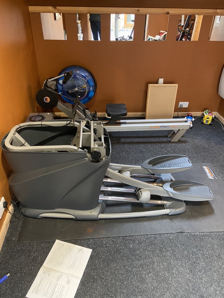 Today has been taken up by <a href="/FancyGowns/">Alison Farrow</a> &amp; I tearing down our gym equipment so we can move it into a room in our house.  So far the rowing machine and crosswalker have been moved &amp; assembles. Thankfully Alison kept all the manuals from when the company assembled them here.