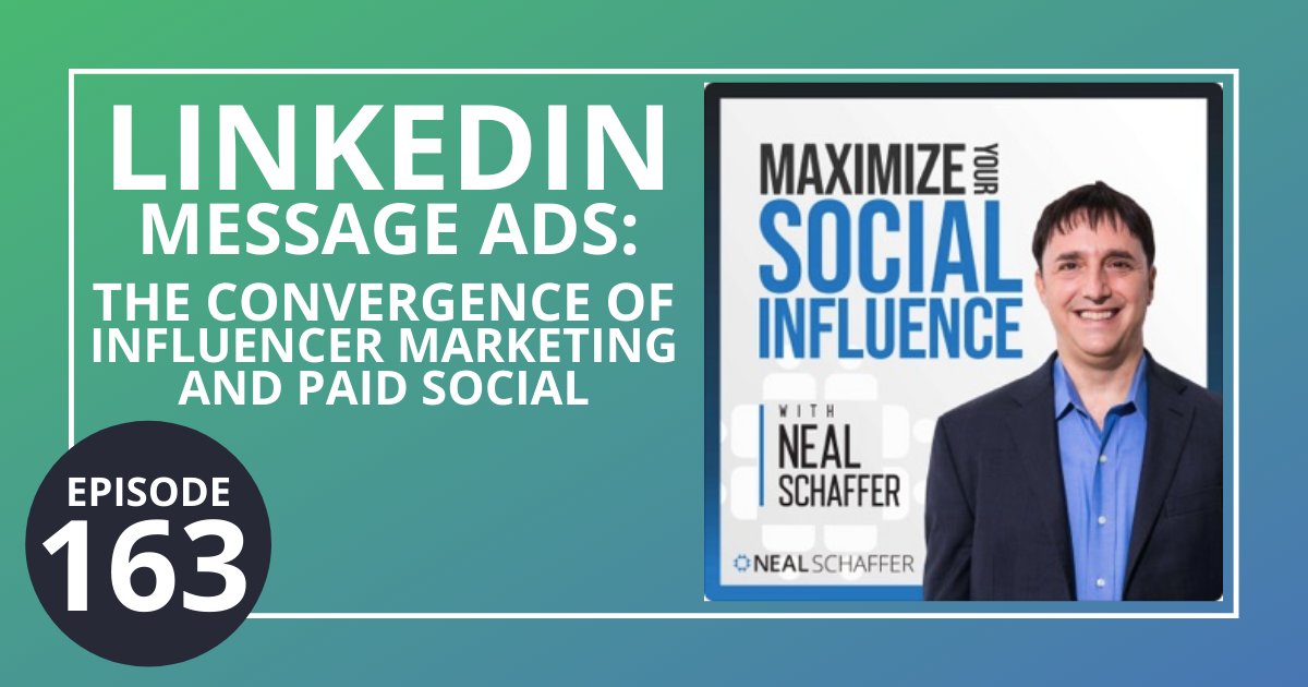 If you want to do influencer outreach on LinkedIn, have you ever considered LinkedIn Message Ads? One of the most unique platforms in Paid Social just might become your secret weapon.

#linkedin #linkedinads #influencermarketing #paidsocial #podcast nealschaffer.com/maximize-your-…