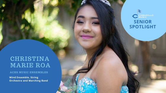 ACHS_M_Boosters's tweet photo. Christina Roa was a multi-faceted instrumentalist &amp; artist. Her passions lie in graphic design, &amp; she wishes she could travel to Paris,, the world’s cultural &amp; artistic epicenter in many ways. https://t.co/mvuvIG054B #MakeTheMusicHappen #yagottabelieve #ACHS_2020 #SeniorSpotlight https://t.co/feoqLFMz0M