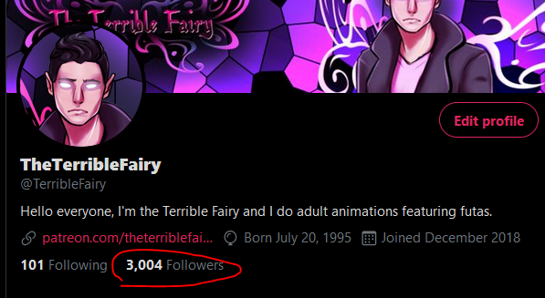 3k followers! Thank you very much everyone! I have a little something planned for you guys for that,