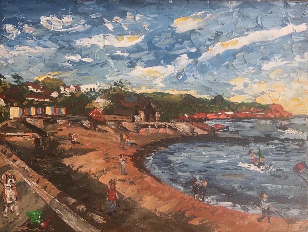 We are auctioning this painting off for the charities. Featured in @riordan_dj video and painted by his sister. If anyone wants it make me an offer!!