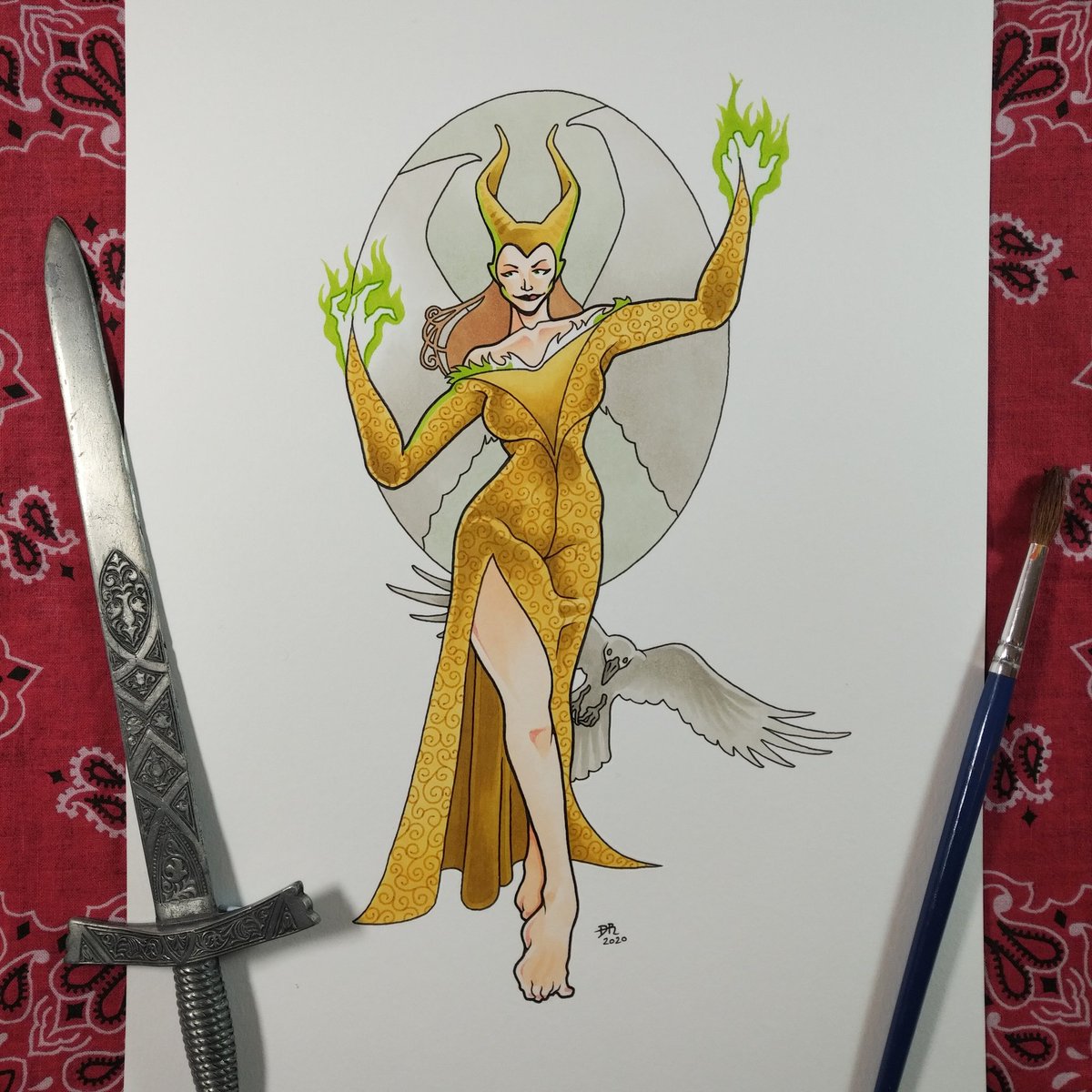 Here's a Maleficent design for you all today. #maleficent #maleficentmistressofevil #maleficentfanart #maleficentart @Maleficent #angelinajolie #sleepingbeauty #disney #fanart #aurora #tattoodesign #copic #copicmarkers #drawing #painting #illustration #drawingoftheday #art