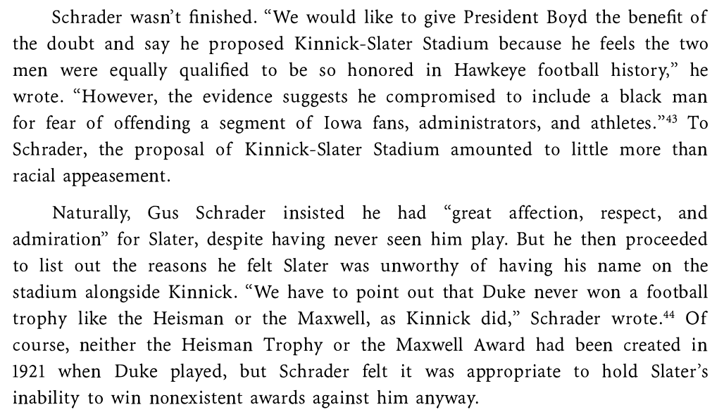 Including a Black student-athlete alongside Nile Kinnick's name didn't go over well.