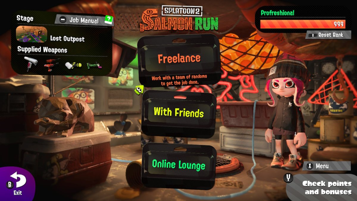 999x?? luego de 7 horas en Freelance no pierdo mi toque. uwu #hardtraining #SalmonRun #Splatoon2