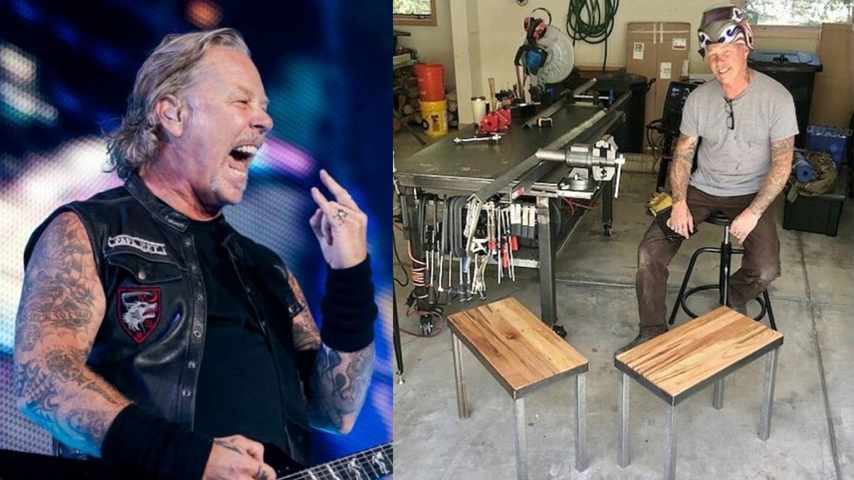 Durante la cuarentena, el líder de Metallica, James Hetfield fabricó mesas de centro que rifará entre sus fans! #CineMasNews youtu.be/K5yHYYUZ-cM