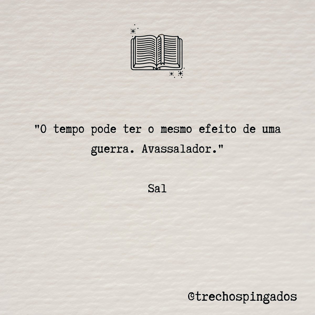 'O tempo pode ter o mesmo efeito de uma guerra. Avassalador.' 

Sal (Leticia Wierzchowski)

#Leitura #Café #TrechosPingados #SalLeticiaWierzchowski #Intrínseca #amordemae #amorporlivros #romance #leticiawierzchowski