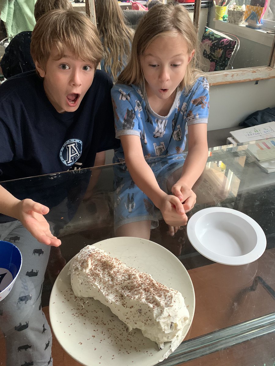 ChildLifeMorgan's tweet image. In our #IsolationBaking #IsolationLife fun my daughter and I made a chocolate wafer cake- it was a hit! 🎂 🍫 #childlife #nomnom #yummy #cookingwithkids #playwithyourfood