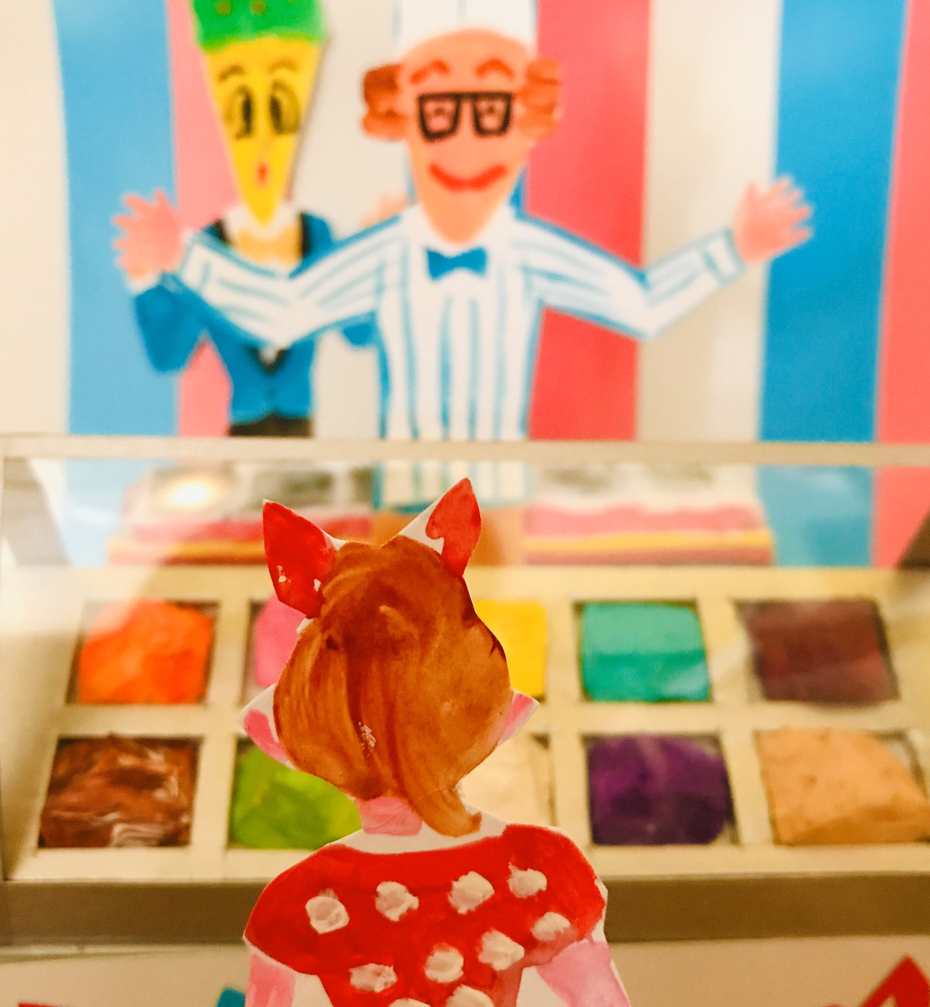 チャンキー松本 評判良くて嬉しい えいごであそぼ Ice Cream アイスクリーム食べたくなるポップな歌 女の子 原画の一部です