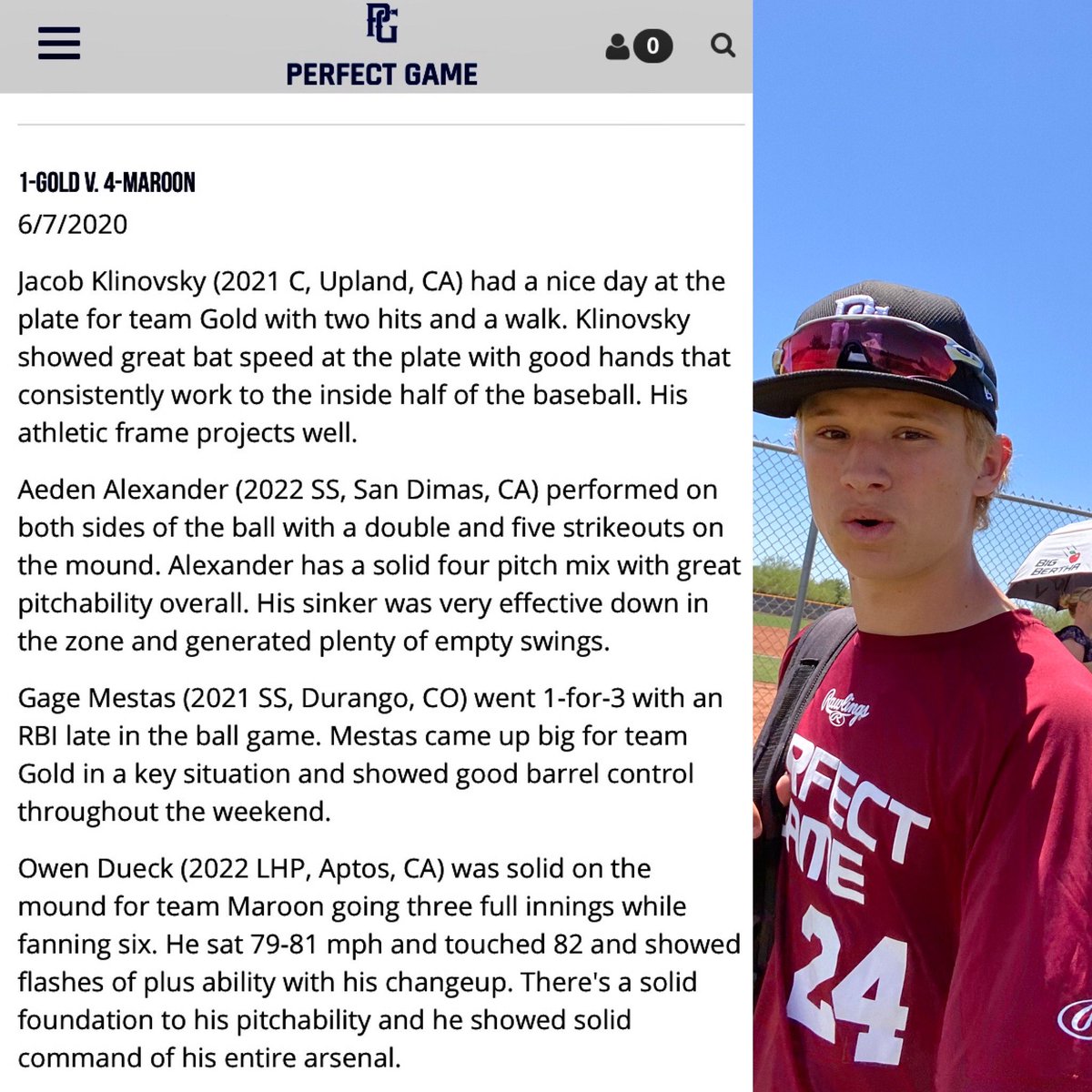 Pumped to be back on mound with <a href="/PerfectGameUSA/">Perfect Game USA</a> <a href="/PG_Scouting/">Perfect Game Scout</a> . Lets go!!