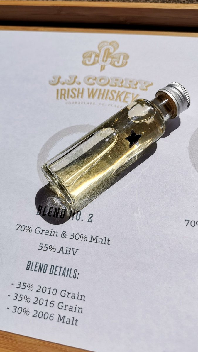 LoulouVance's tweet photo. Blend 2: Ginger and orange with a hint of clove, hope they would keep the APV at 55% if this is chosen as the winner @WhiskeyGate #JJcorryLockIn https://t.co/QbLAOXEmHR