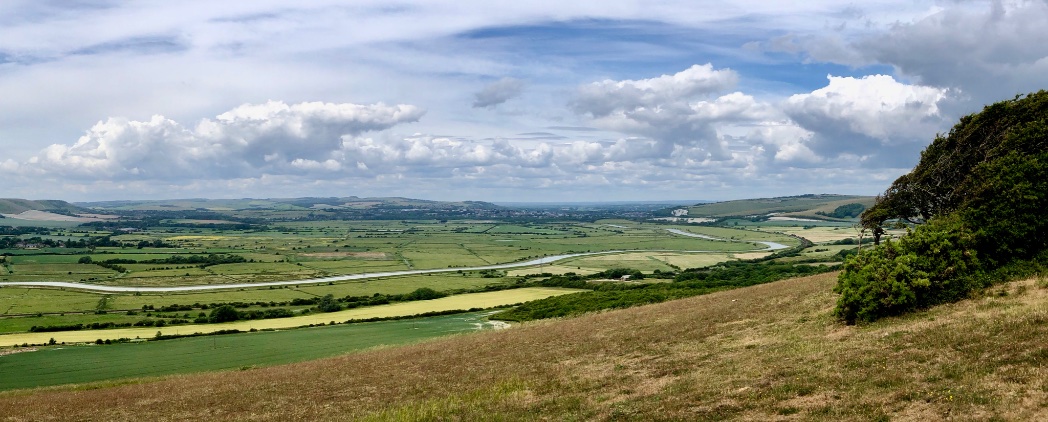 The river and Lewes from Itford Hill. Beautiful view but found shocking amounts of sheep ticks on us from the grass and even on the paths! 
#tickseason #bloodsuckers #lymesdisease #southdownsway