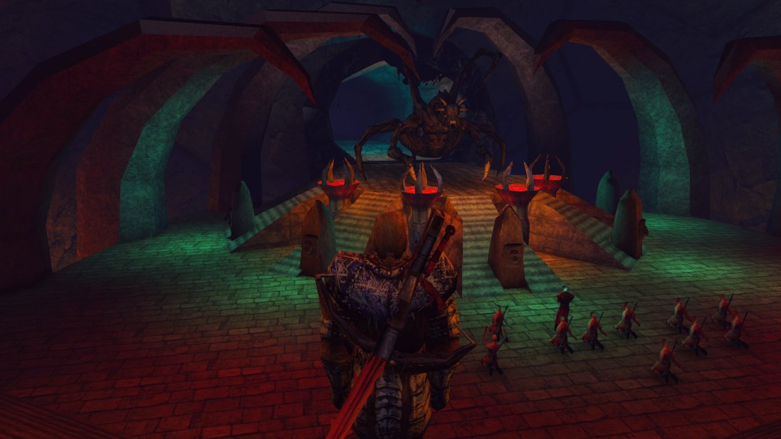Miditerran's tweet photo. Der Schläfer wurde erneut besiegt! Die Gothicreihe ist einfach immernoch meine Lieblingsspieleserie. Sogar heute mit ein paar visuellen Mods noch unglaublich gut. Danke @Piranha_Bytes für dieses Meisterwerk 🥰 https://t.co/pMtLcial0B
