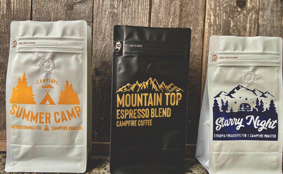 Campfire Coffee Co.  @welovecamp based in Tacoma, WA  https://www.welovecampfire.com/shop 