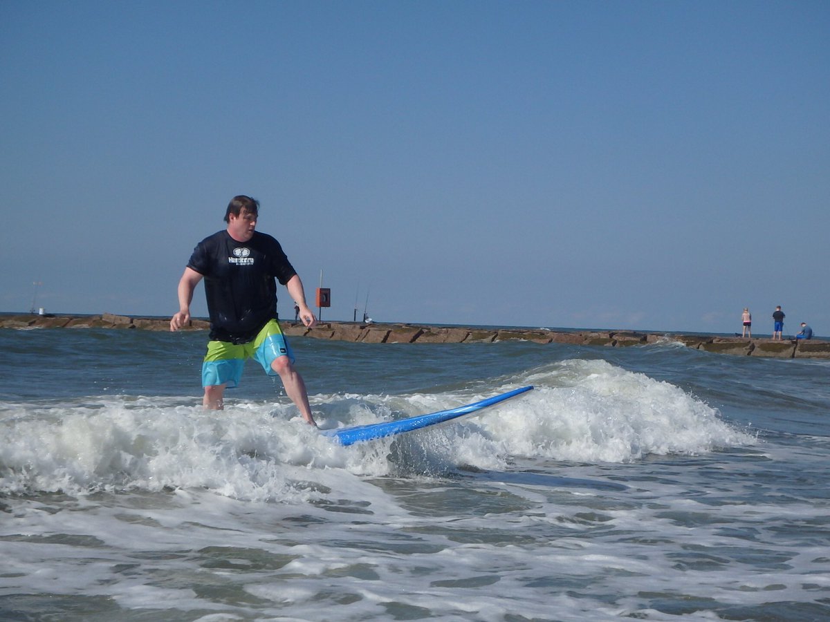 Went surfing in Galveston this weekend had a blast.