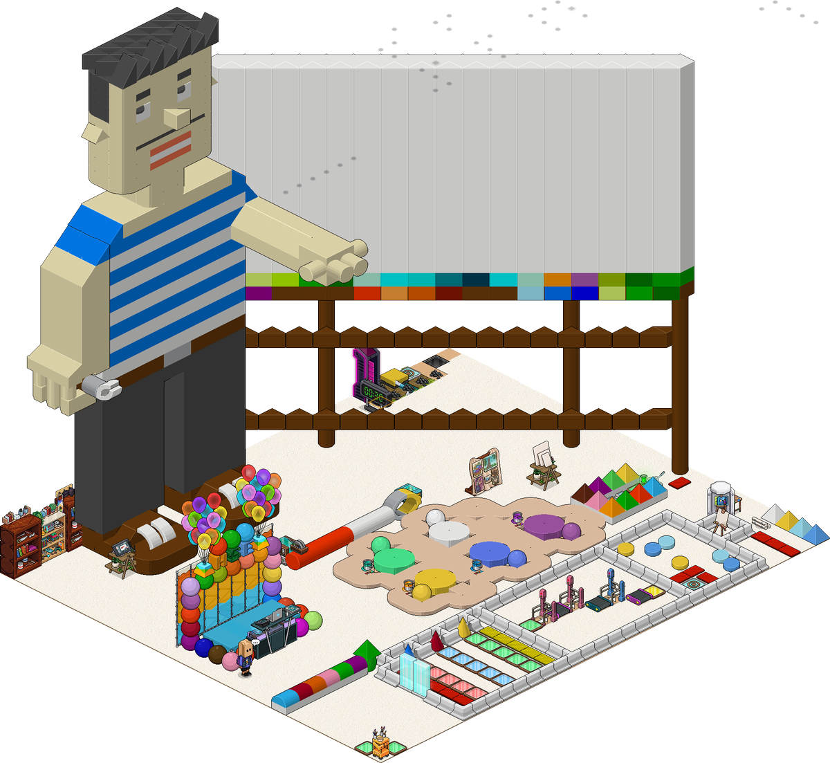 WarrenR20's tweet photo. Holaaa, hice estos dos eventos para @ESHabboSecurity en @ESHabbo y me gustó como hice el diseño y las figuras de la sala y quise compartirlo acá :3 https://t.co/E7xJcOhHfz