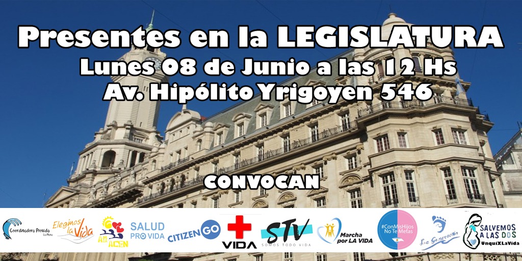 CitizenGOar's tweet photo. Mañana todos frente a la Legislatura de CABA!!
No permitamos que se sigan eliminando cientos de niños por nacer en nuestro país!!
Seamos voz de los que no tienen voz!!
#CABAsinAborto
#LarretaAbortoNo https://t.co/CaCSVlTCuI