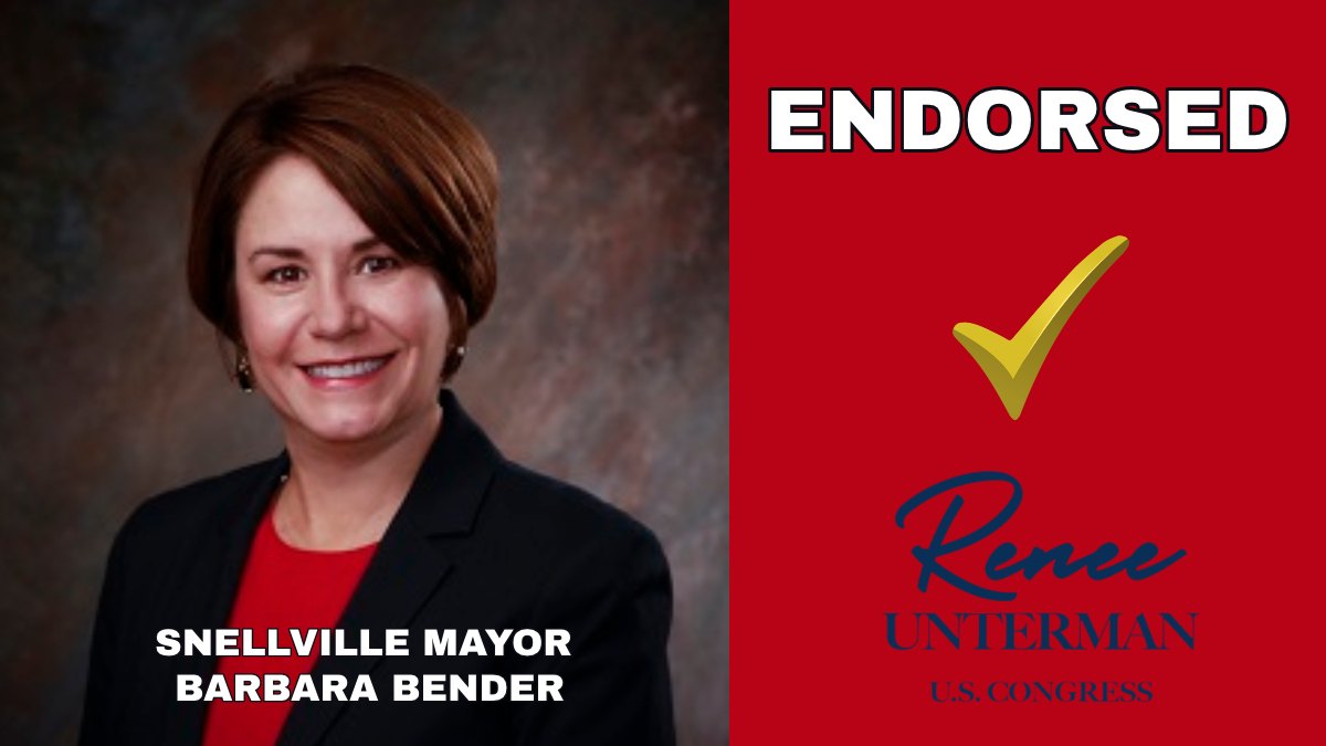 Renee_Unterman's tweet photo. I'm honored to be endorsed by Snellville Mayor Barbara Bender. I'm ready to stand up for our communities in Washington! 

Vote #ReneeForCongress on Tuesday! https://t.co/XDWY35tIRR