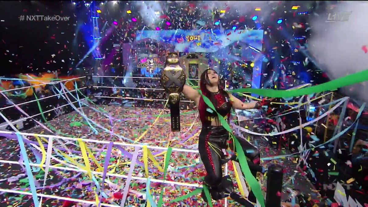 WWENXT's tweet photo. #WWENXT is @shirai_io's house now. #NXTTakeOver https://t.co/QlEqRw6Azs